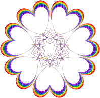 Rainbow Heart Star
