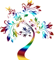 Colorful Floral Tree 3 Variation 2