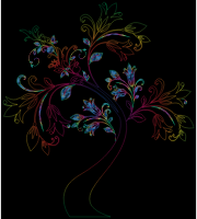Colorful Floral Tree 17 Variation 2