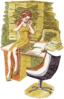 Woman Sitting On Desk Taking Photograph