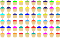 Seamless Colorful Cupcakes With Candles Pattern