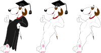 Graduating Anthropomorphic Dogs