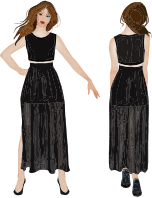 Front And Back View Woman
