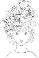 Eyes Open Female Portrait Line Art