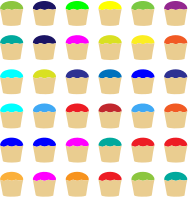 Colorful Cupcakes Pattern