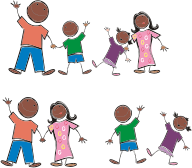 Black Stick Figure Family