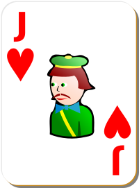 White deck: Jack of hearts