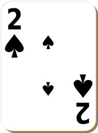 White deck: 2 of spades