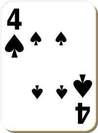 White deck: 4 of spades