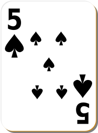 White deck: 5 of spades