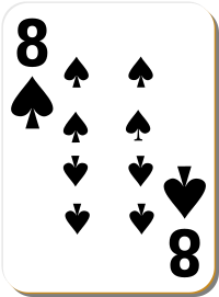 White deck: 8 of spades