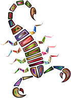 Colorful Abstract Tribal Scorpion 2