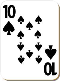 White deck: 10 of spades