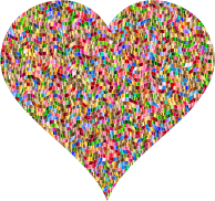 Colorful Confetti Heart 2