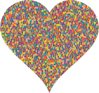 Colorful Confetti Heart 3