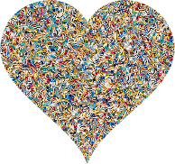 Colorful Confetti Heart 5 Variation 2