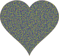 Colorful Confetti Heart 8 Variation 2