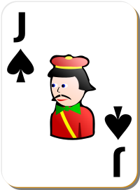White deck: Jack of spades