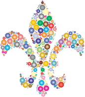 Colorful Fleur De Lis Circles