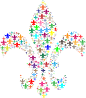Colorful Fleur De Lis Fractal
