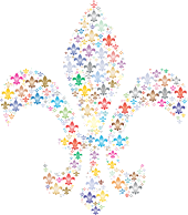 Colorful Fleur De Lis Fractal 2