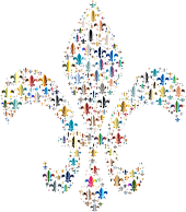 Colorful Fleur De Lis Fractal 4