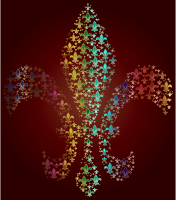 Colorful Fleur De Lis Fractal 5