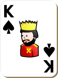 White deck: King of spades