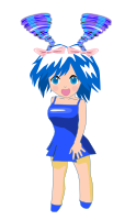 Walking Tornado hair girl (Animation)