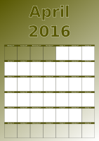 April calendar