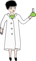 Science student with spiky hair