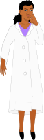 Scientist thinking