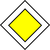 Priority Road Traffic Sign