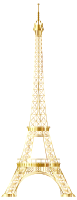 Eiffel Tower Gold No Background