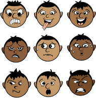 SMILEY EXPRESSIONS MALE