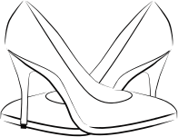 Womens Shoes Line Art