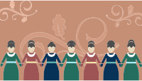 Women Holding Hands Background