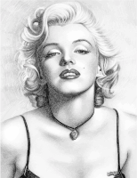 Marilyn Monroe Pencil Sketch Portrait Trace 2