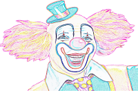 Colorful Clown Sketch