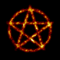 Burning pentagram (reduced file size)