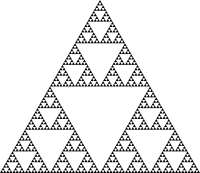 Sierpinski triangle (6 levels)