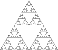 Sierpinski triangle (8 levels)