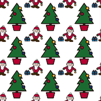 Christmas Scene-seamless pattern