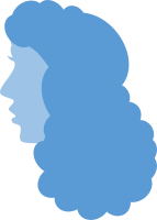 Woman in blue