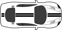 Racing Stripes Car Top View