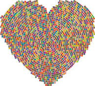 Colorful Mosaic Heart 2