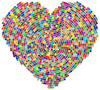 Colorful Mosaic Heart 3
