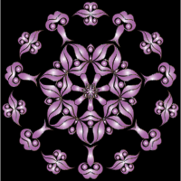 Colorful Floral Silhouette Design