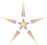 Christmas star with pulsing colors