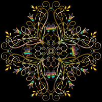 Flourishy Floral Design 11 Variation 1